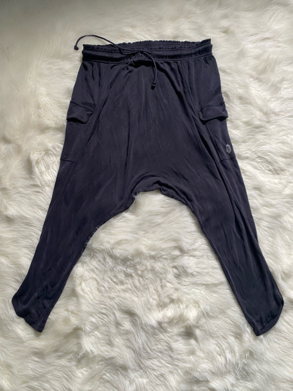 Free People Black UP Movement Drawstring Joggers